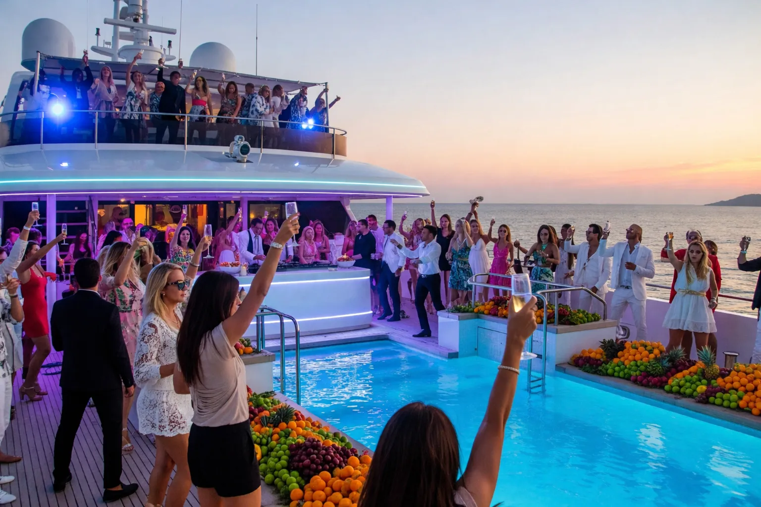 After party yacht cruise Dubai Marina with DJ and drinks