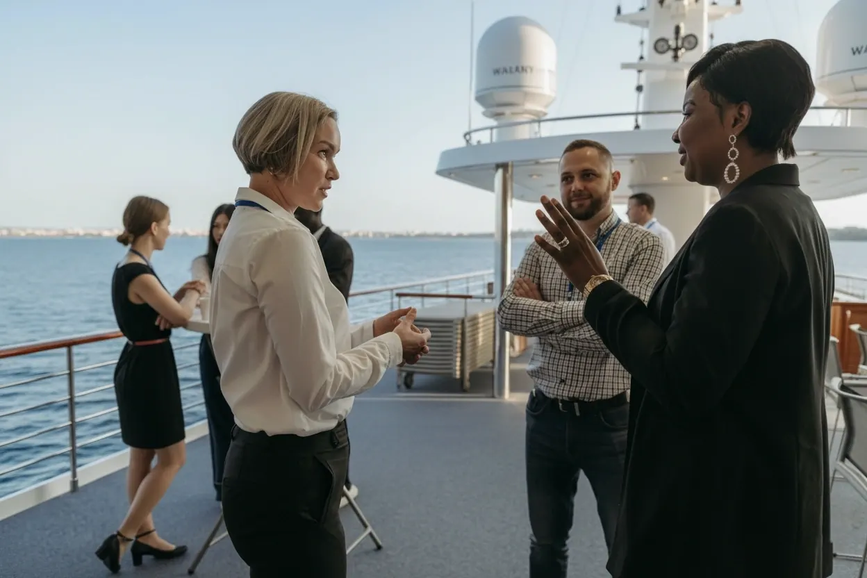 Corporate yacht charter event Dubai for team building